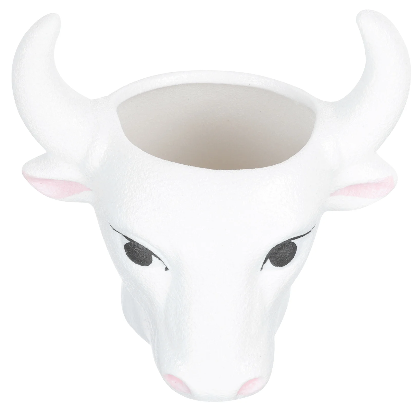 

1Pc Ceramics Flowerpot Pot Ox Shaped Flower Container for Home