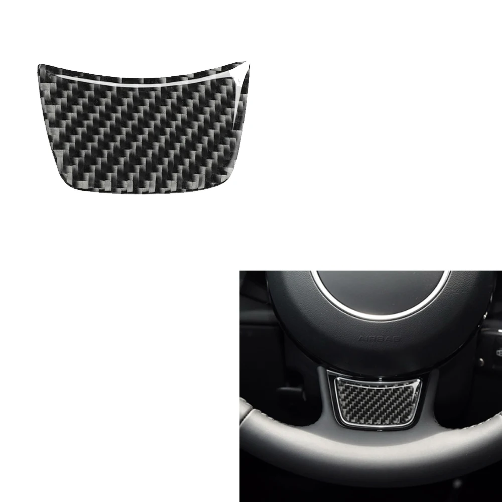 Car Steering Wheel Sticker Trim Carbon Fiber Decoration Allroad Sportback Auto Accessories For Audi A6 C7 12-8 A7 A4 A3 Q3 Q5 Q7