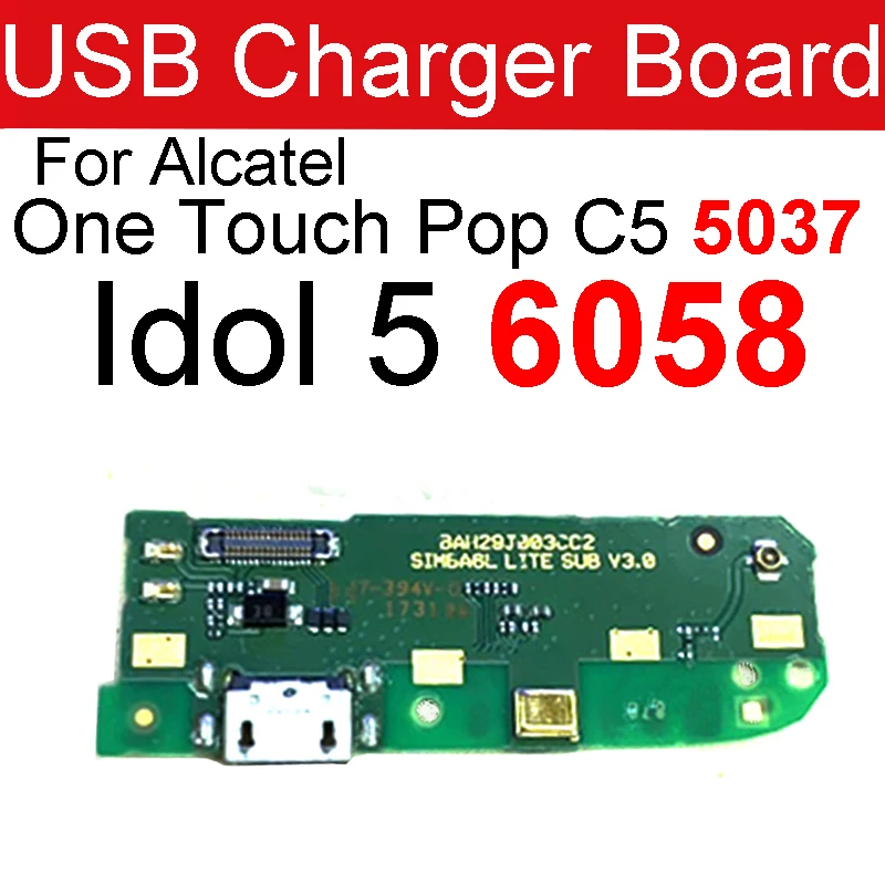 Зарядное устройство с USB-портом для Alcatel Shine Lite 5080 One Touch Pop C7 3 5.5 4 8 10 Idol Ultra 6033 6045 C5 5037 5