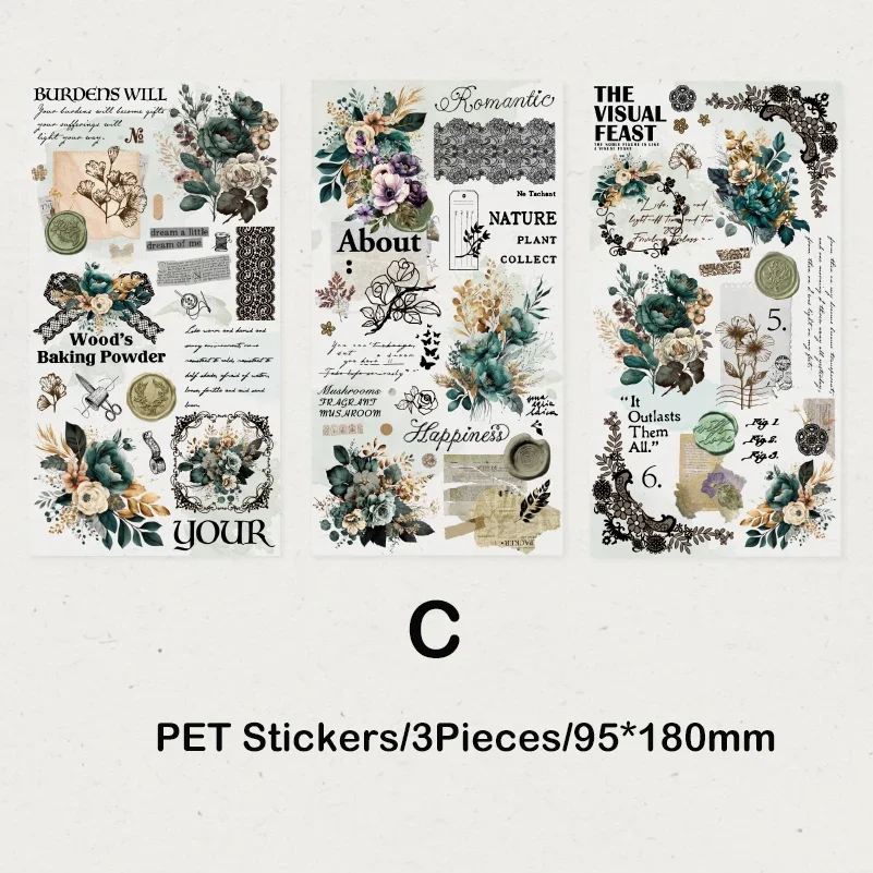 

Прозрачные цветочные наклейки Journamm