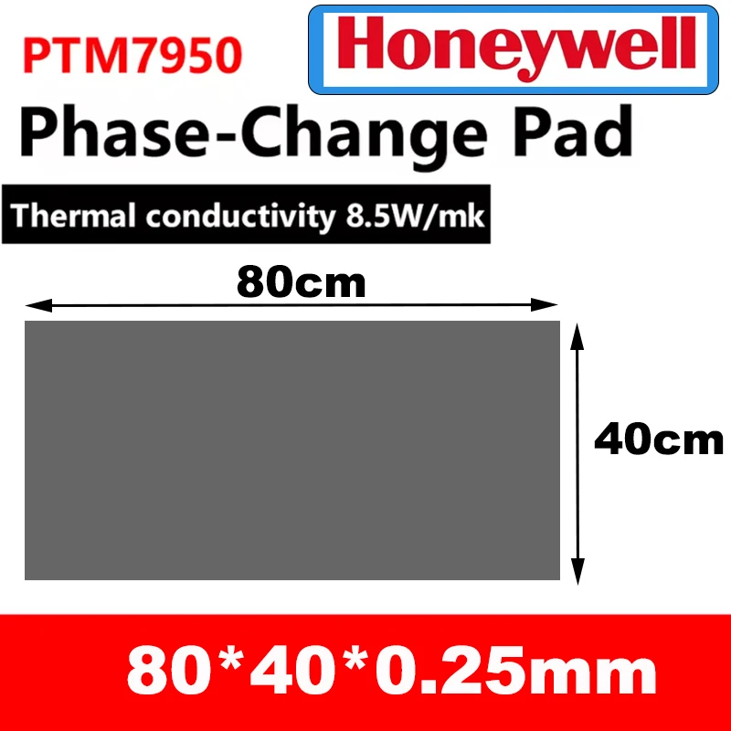 Фото Термопрокладка Honeywell PTM7950 8.5W с фазовым переходом 0.2/0.25мм, 40x40/80x40см, для ноутбуков/CPU/GPU, термопаста/теплопроводящая смазка №1