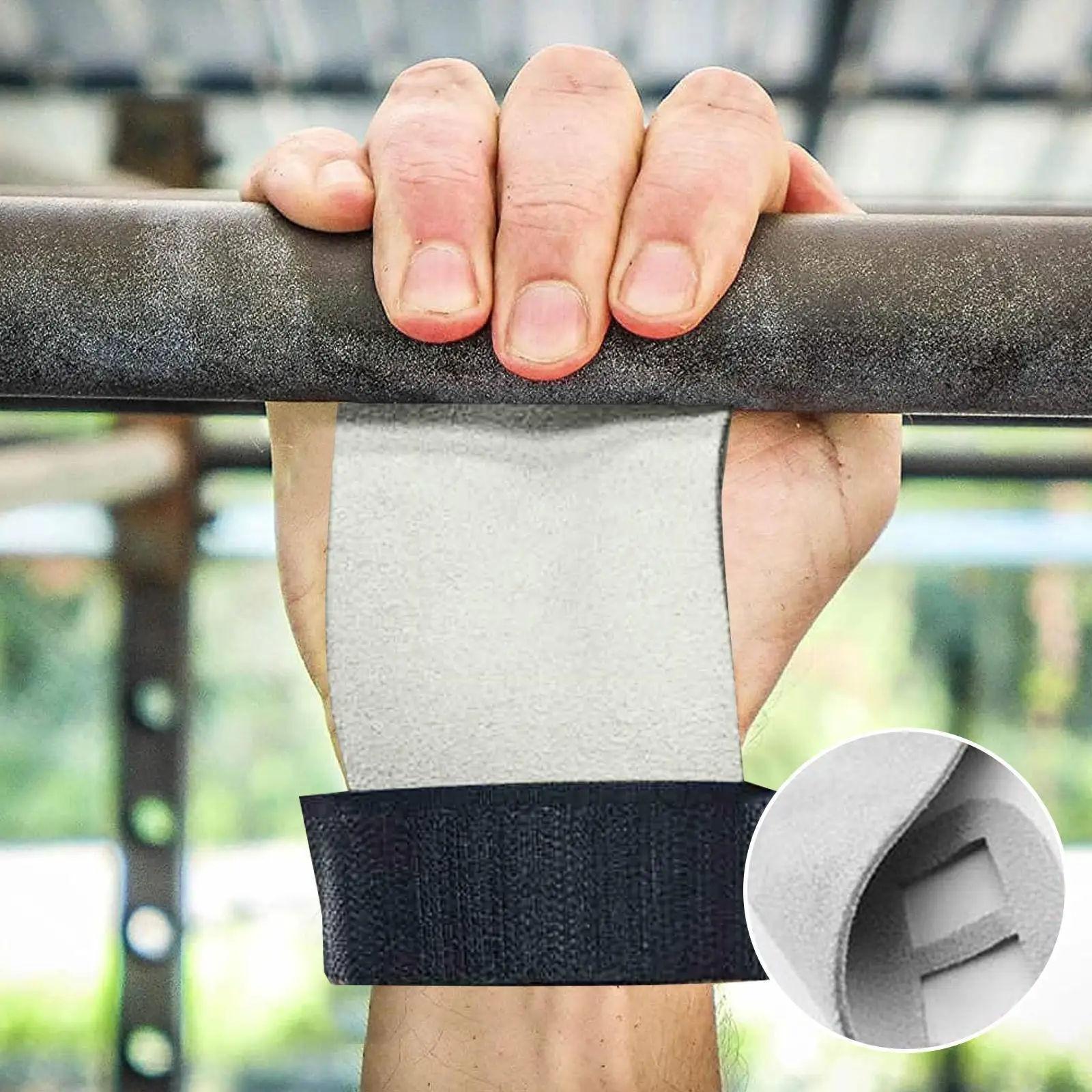 

1pair Hand Grip Synthetic Leather Crossfit Gymnastics Bar Weight Protectors Glove Optiona L Glove M S Guard Up Pull Li P5z6