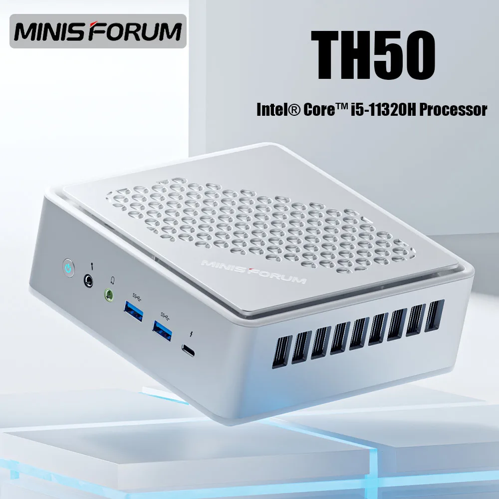 

Мини-ПК MINIS FORUM TH50, Intel Core Φ, Windows 11 Pro, 4K, DDR4, 16 ГБ, 512 Гб SSD, 4 ядра, 8 потоков, настольный компьютер, игровой ПК