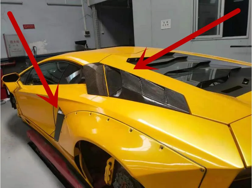 

Обложка для боковой двери створки вентиляции значок крыло Обложка для ветрового ножа из углеродного волокна Lamborghini Aventador LP700 LP720 LP740 LP750 2011-up