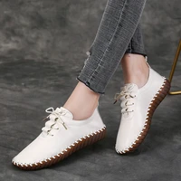womens shoes summer new lace up soft soled shoes plus size korean casual comfort flat shoes 2022