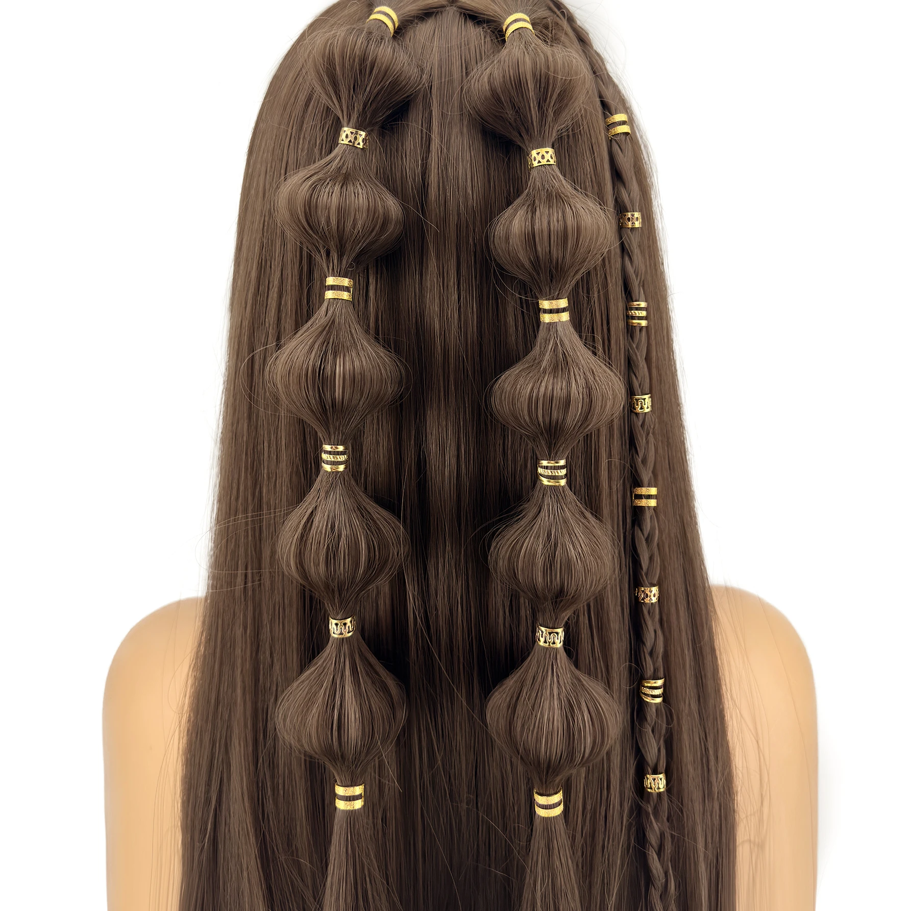 40 шт. манжеты для волос из сплава регулируемые подвески металлические украшения