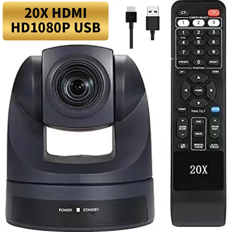 

L20H6 Amazing Broadcast 20X Optical Zoom PTZ Conference Camera hd mi+usb2.0 HD1080P 60s Live Streaming Video Conference Camra