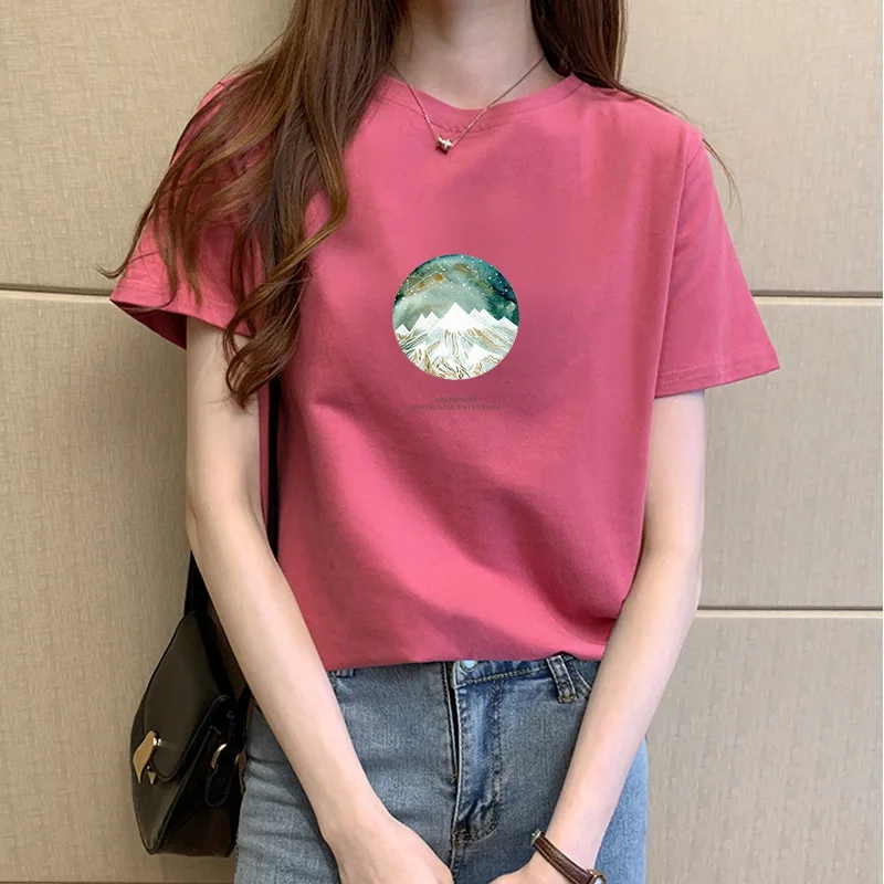 

Blue 2020 Summer Fashion T Shirt Women Woman Tshirt