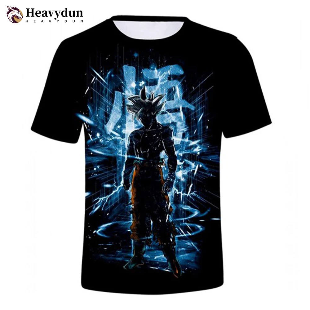 

2022 New Anime Goku 3D Printed T-shirt Kids Summer Fashion Cartoon Tops Men Women Casual Short Sleeved Cool Cosplay Clothes