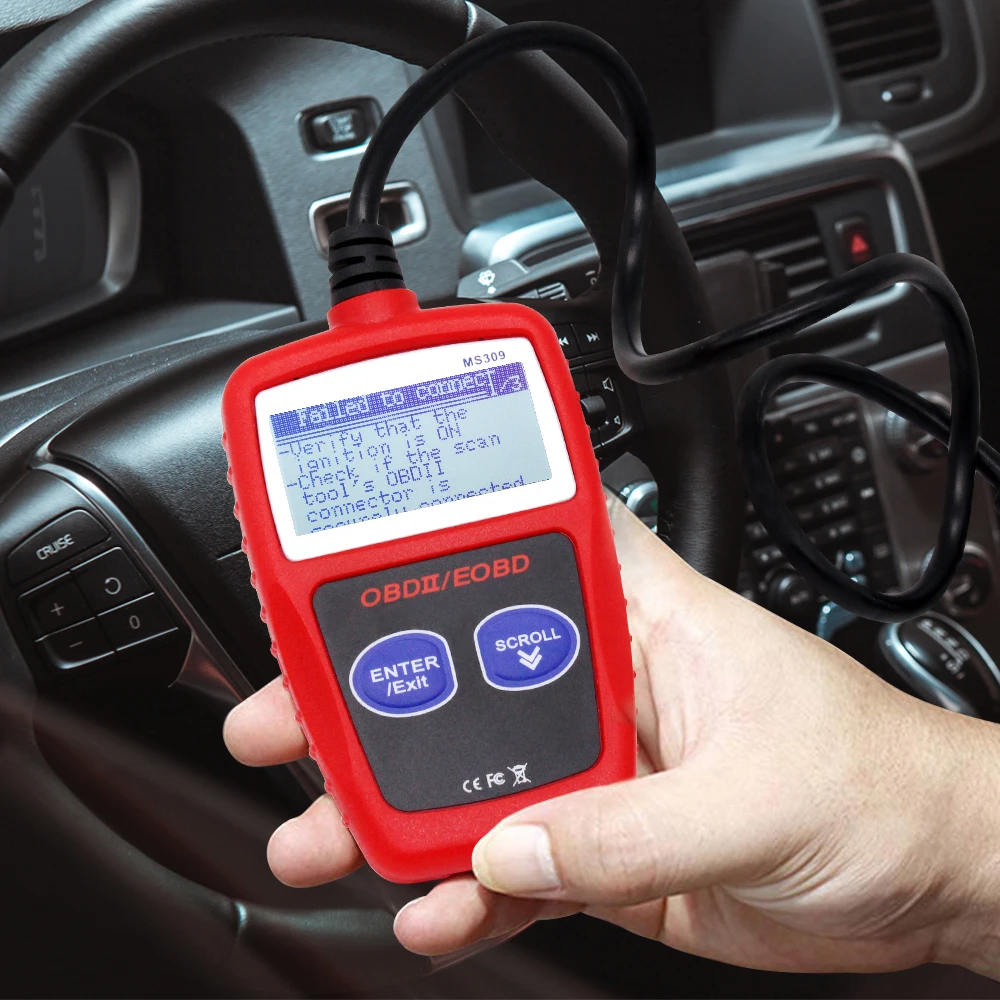 Фото Autel MaxiScan MS309 OBDII считыватель кодов Сканер obd2 автомобильный диагностический инструмент оригинальный и профессиональный MaxiScan MS309 сканер №2