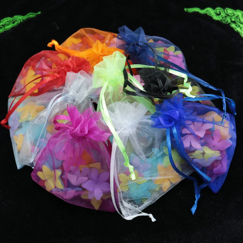 17x23cm Large Storage Bag Organza Jewelry Pouches 500pcs Gift Packaging Gauze Sheer Bags Custom Cost Extra