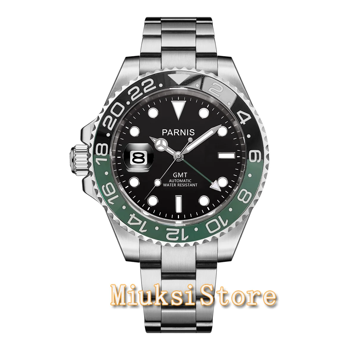 Мужские автоматические часы с сапфировым стеклом PARNIS 40 мм новая левая Корона