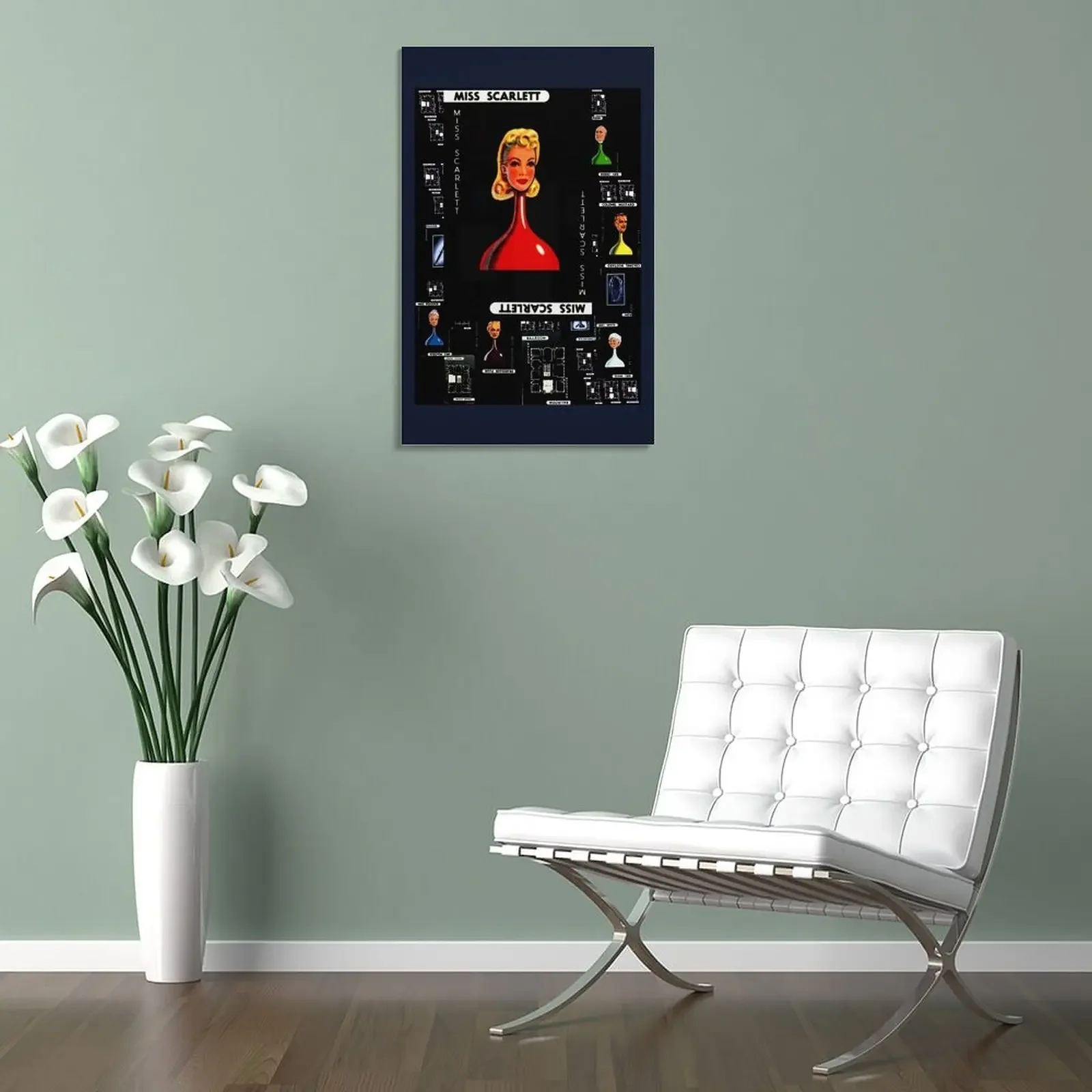 Печать на холсте Cluedo Scarlett аниме стиль