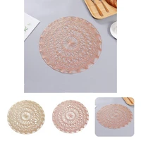 plate mat fashion anti deform decorative waterproof hollow hexagram place pad for household place mat dining mat