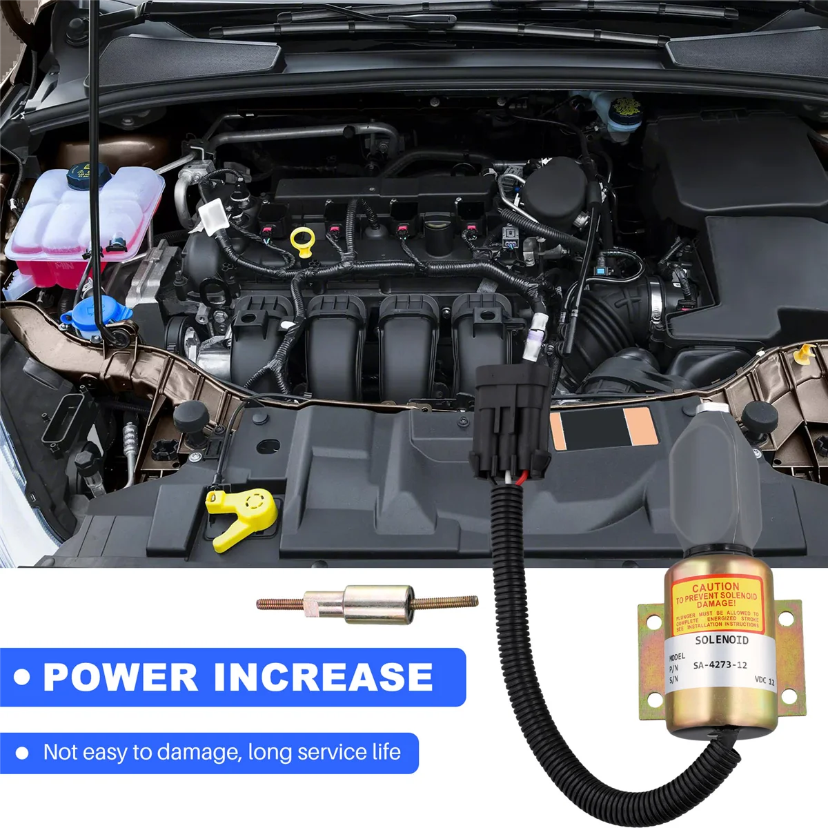 Соленоид отключения подачи топлива 12 В F3HZ-9A594-A SA-4273-12 для электромагнита тяжелого