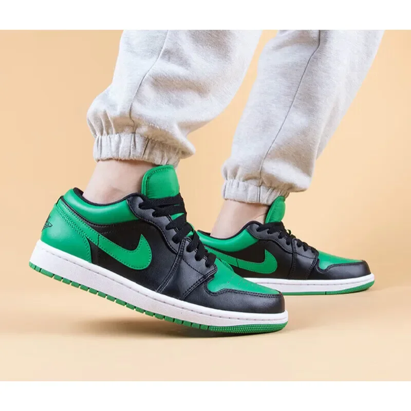 Jordan Air 1 низкие классические трендовые спортивные кеды в стиле ретро зеленые