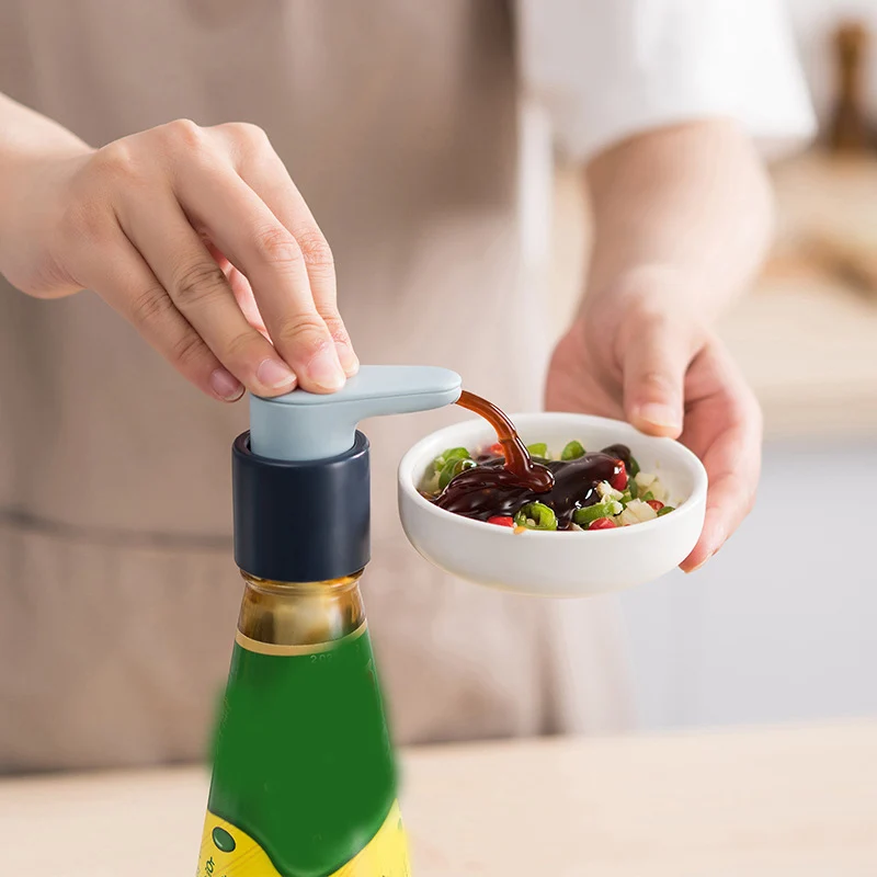 

Jam Bottle Pump Sauce Dispenser Ketchup Vinegar Bottle Head Pressure Push Type Jam Bottle Pump Sauce Dispenser Kitchen Supply