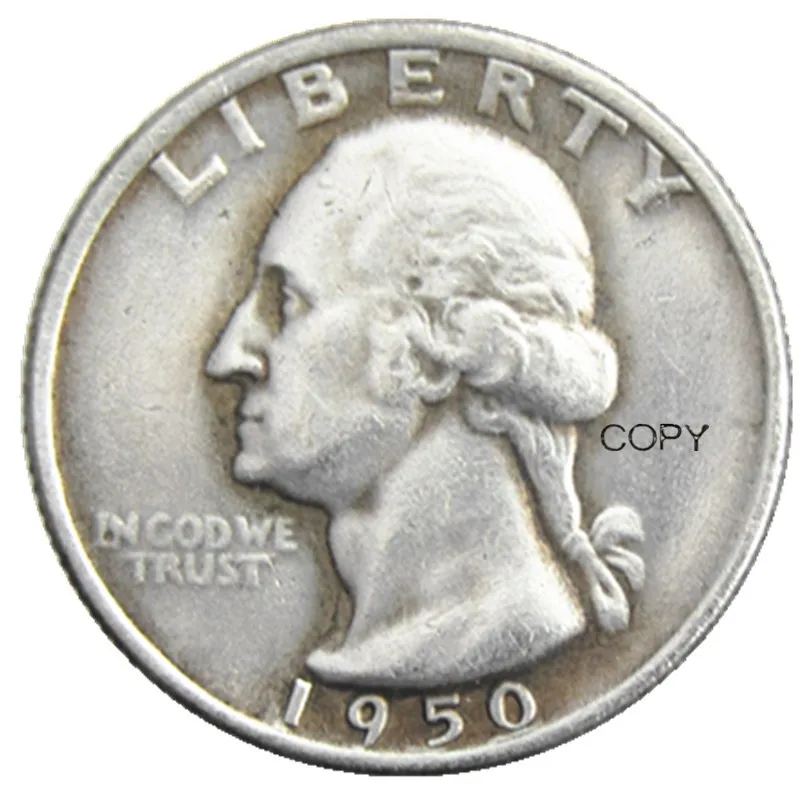 US 1950P/D/S квартал Вашингтон Посеребренная копировальная монета US 1950P/D/S квартал Вашингтон Посеребренная копировальная монета