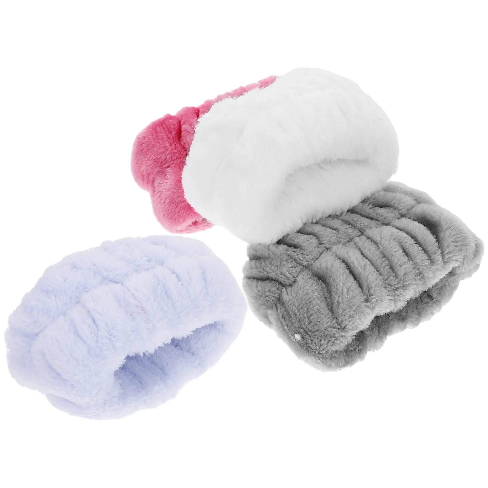 

4 Pairs Wristband Wristbands Face Wash Portable Spa Towels Comfortable Flannel Household Hair