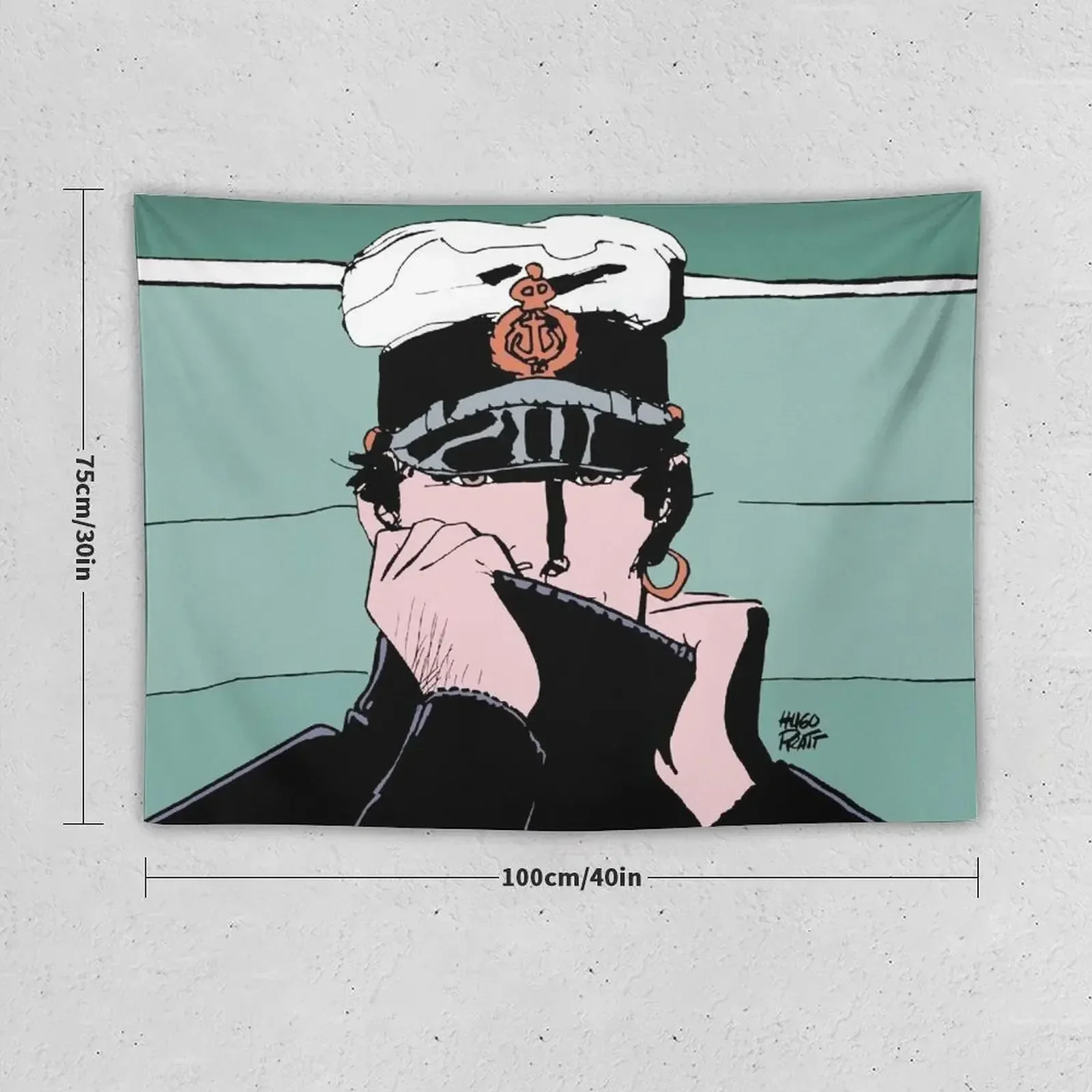 Гобелен Corto Maltese в свитере Настенный декор украшение для спальни комнатный