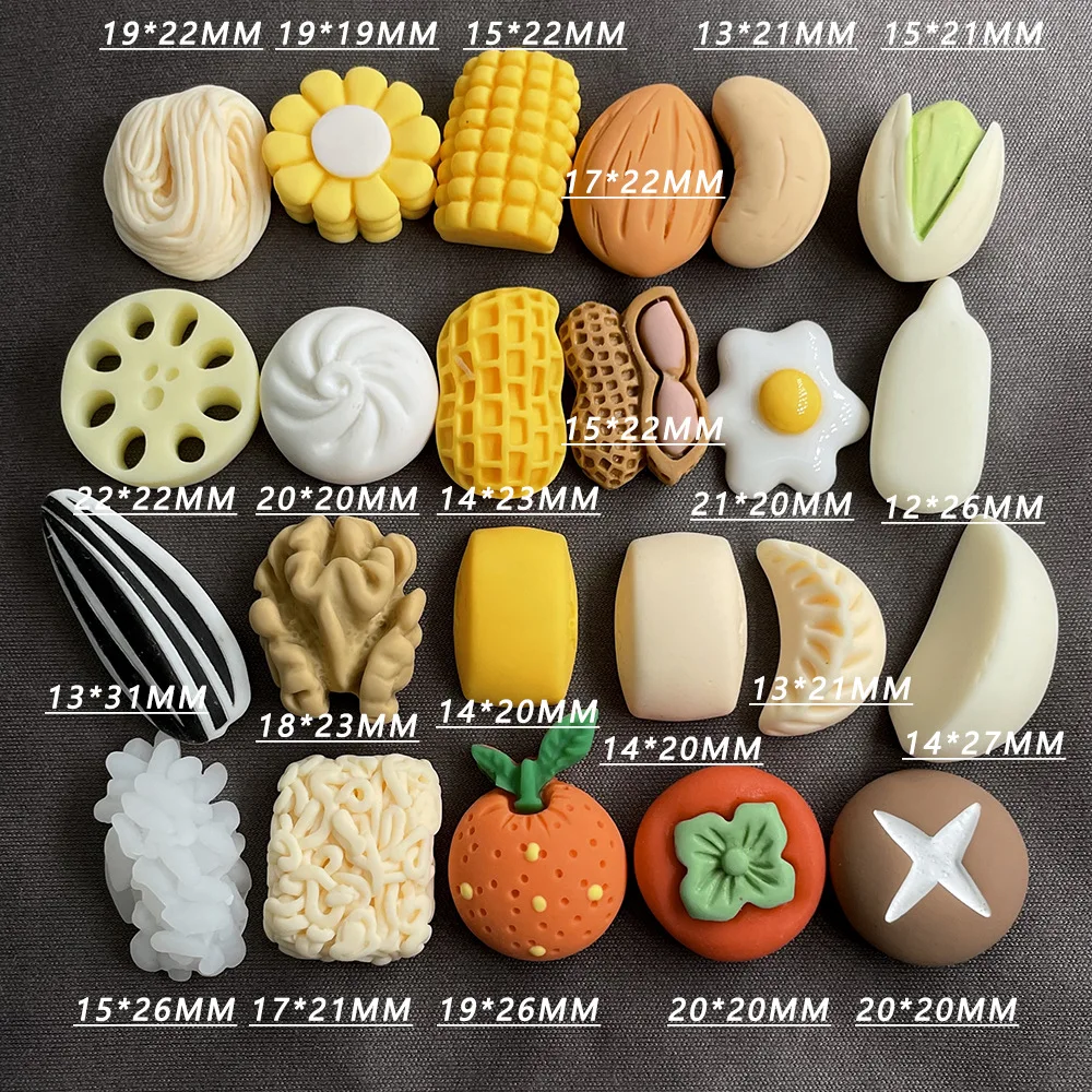 

10 шт., имитация гриба, кукурузы, колбасы, овощей, еды, миниатюры, кабошоны с плоской спинкой, аксессуары для кукольного домика, принадлежности для рукоделия