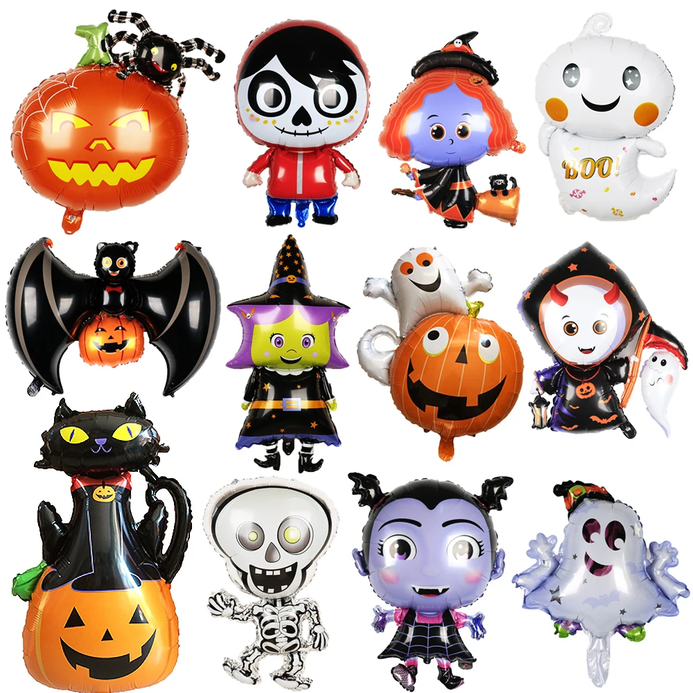 

Halloween Decorations Balloon Pumpkin Ghost Spider Foil Halloween Balloons Witch Bat Globos Kids Inflatable Toys Party Supplies