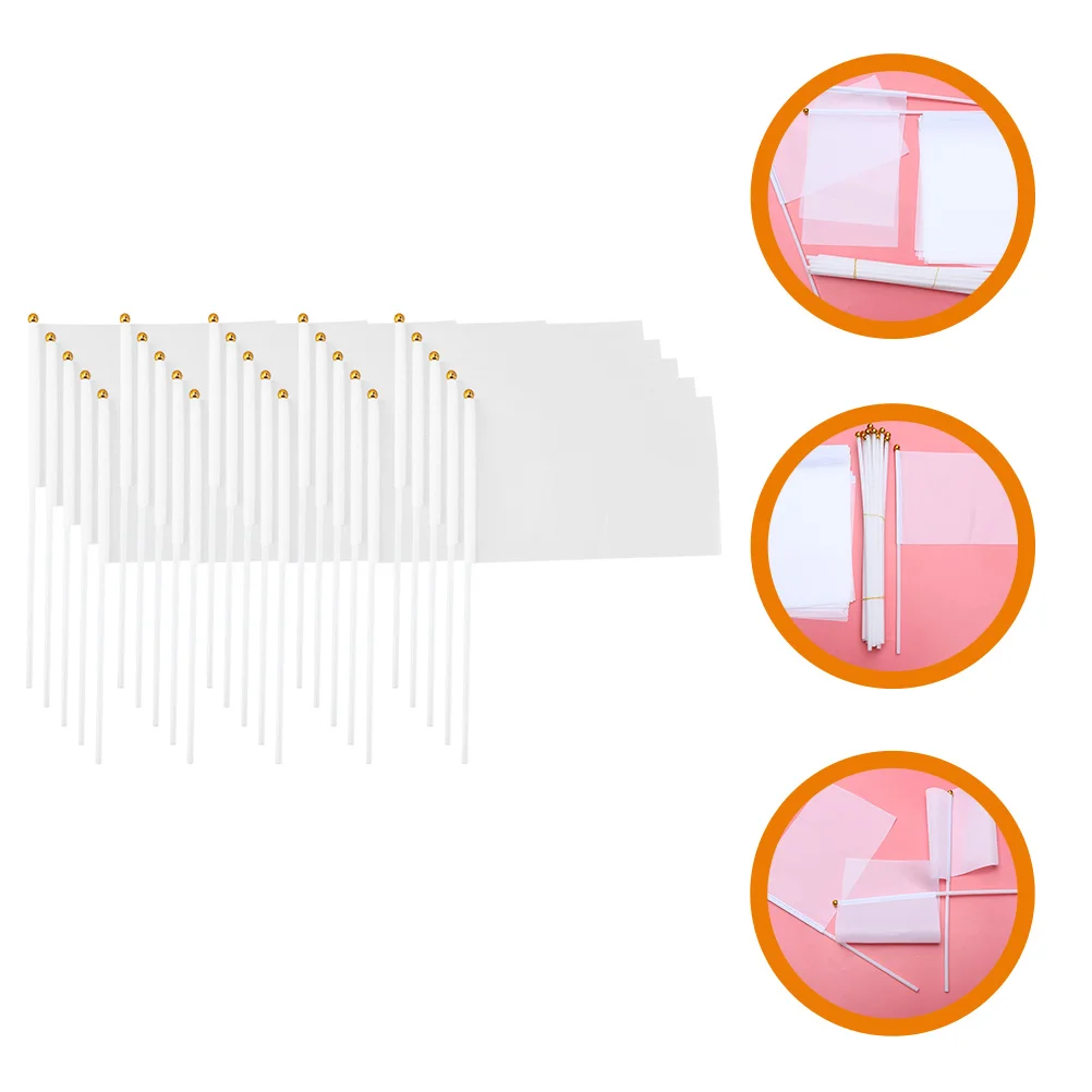 

25 Pcs Racing Flags Race Conducting Game Signal Hand Referee Crank Polyester Match