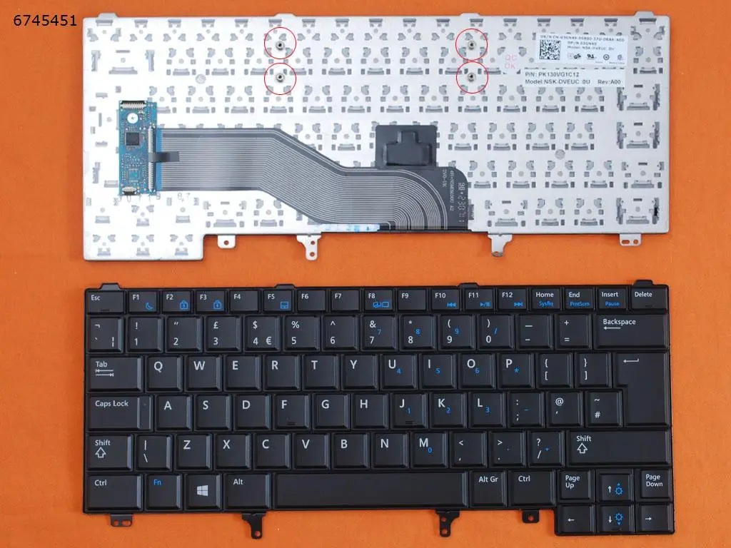 

Клавиатура для ноутбука DELL Latitude E6420 E5420 E6220 E6320 E6430 E6440 E5430 E6330, черная, без точечной палочки
