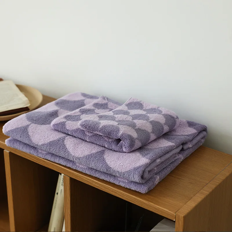 

Комплект банных полотенец премиум-класса, комплект синих полотенец для лица, комплект фиолетовых полотенец, Хлопковое полотенце, семейное ...