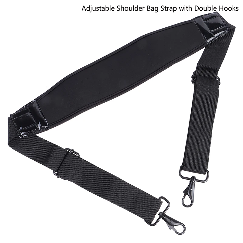 

Black Adjustable Shoulder Bag Strap with Double Hooks for Laptop Computer Camera Stabilizer Bags