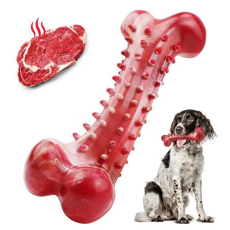 

Dog Bone Teething Toy Bite-Resistant Aggressive Chewers Interactive Dog Toys Durable Puppy Teeth Chew Toy for Small Medium dogs