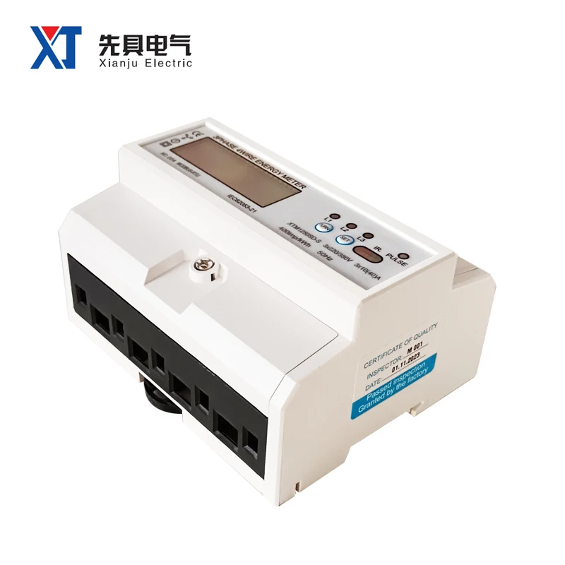 XTM1250SD-S трехфазный измеритель энергии 7P 4 провода ЖК-дисплей RS485 DL/T645 MODBUS-RTU 35 мм