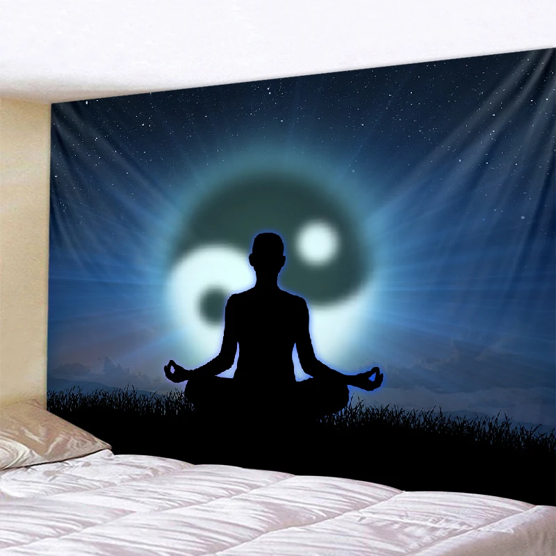 Индийский Будда медитация 7 Чакра гобелен настенный подвесной Datura настенная