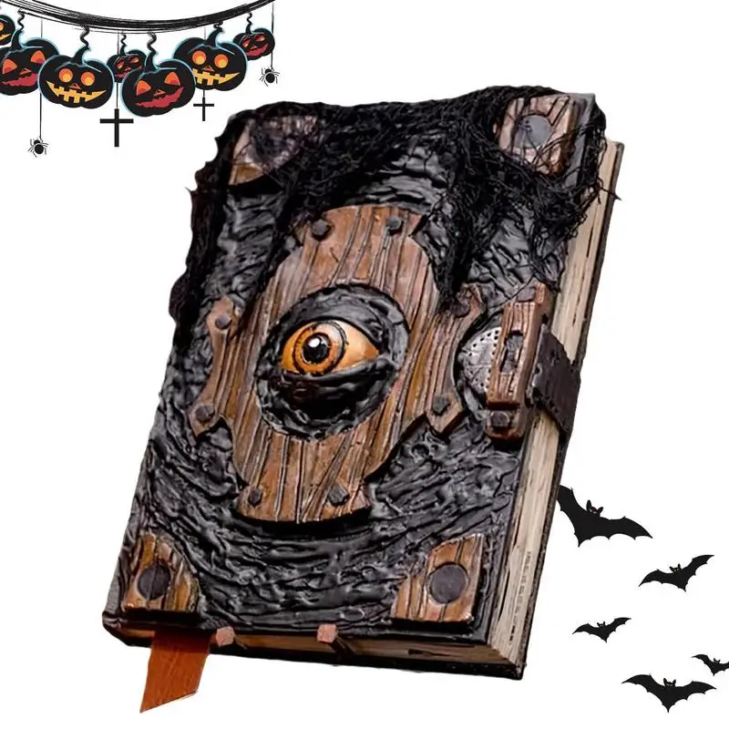 

Spell Book Halloween Decor Resin Decorative Spooky Prop Book Witch Decoration For Halloween Home Party Black Spell Book For Home