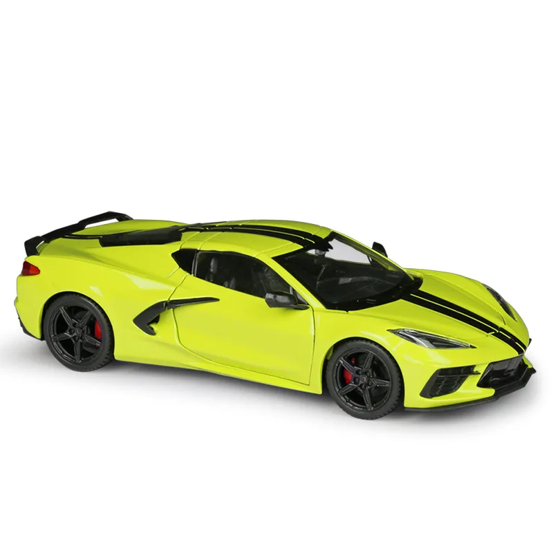 

Коллекционная модель автомобиля Maisto 1:24 Corvette Stingray Coupe 2020 из сплава, коллекционные игрушки, миниатюрное сувенирное украшение для офиса и дома
