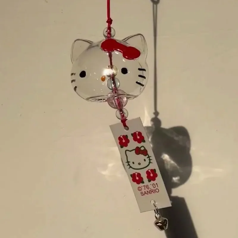 Sanrio Hello Kitty автомобильные аксессуары стеклянный колокольчик подвесная капля