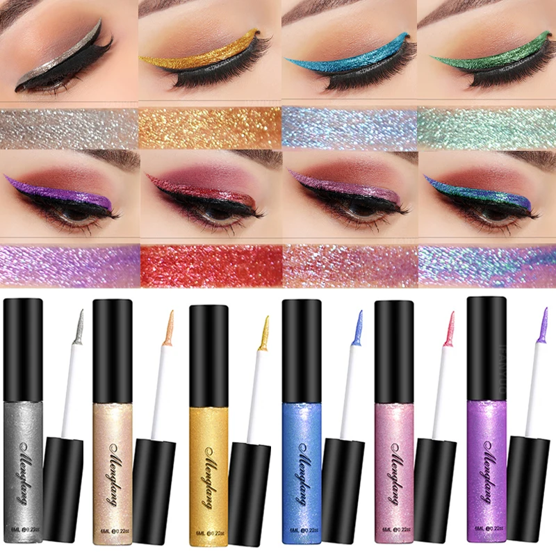 

13 цветов Тени Для Век Перламутровые алмазные тени для век жидкие блестки гладкие блестящие подводки для век жидкая блестящая подводка для в...