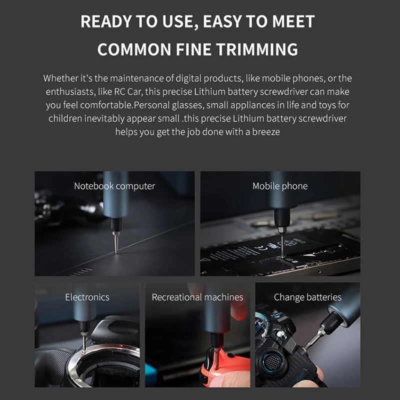 Электрическая Мини-отвертка Usb Прецизионный Литий-ионный Аккумулятор С