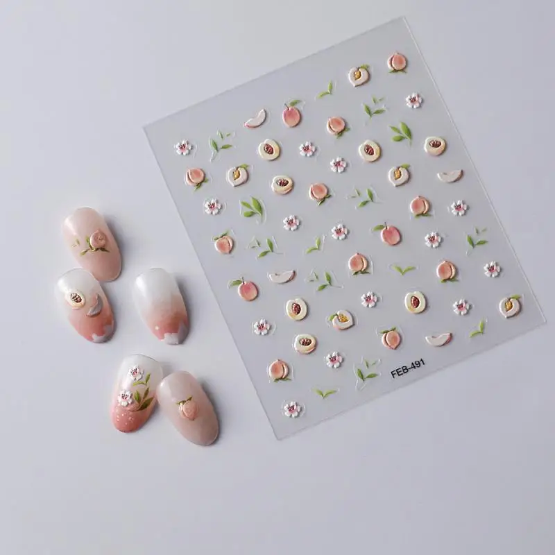 

Three-dimensional Nail Stickers Embossed Three-dimensional Toxic Free And Safe High Quality Material Simple Temperament Fruit