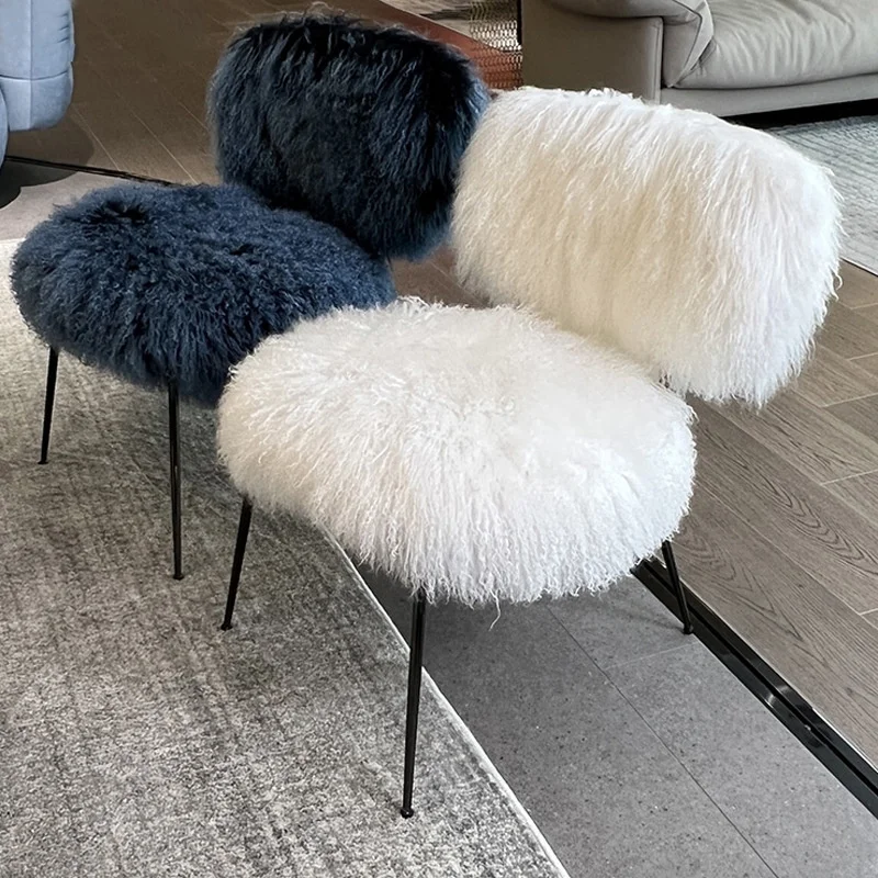 

Nordic Single Sofa Chair Minimalist Light Luxury Leisure Bedroom Balcony Dressing Chair Designer Chair Dining Chair
