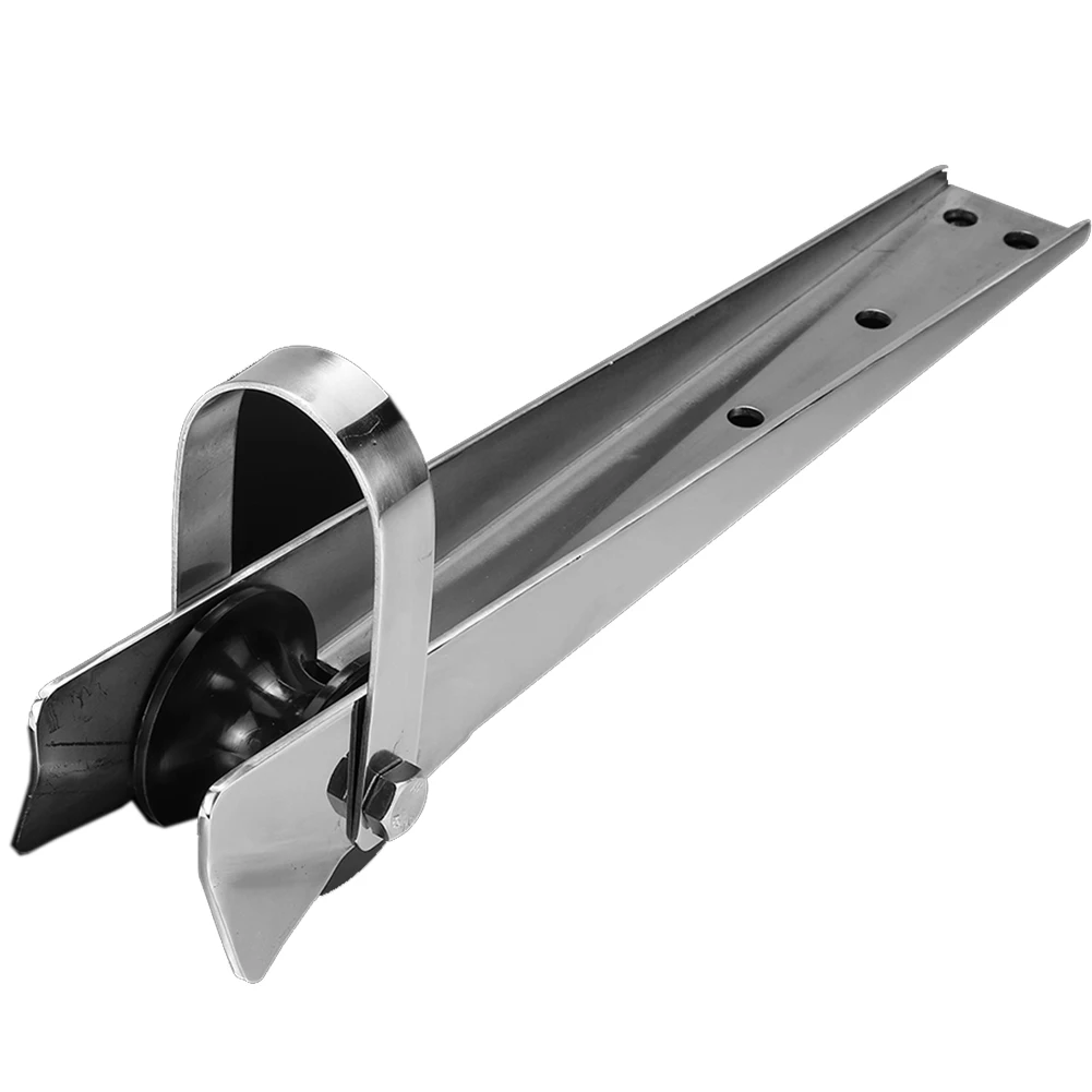 

Sturdy Stand Yacht Accessories Durable Fixed Marine Boat Universal Bow Roller Stainless Steel Easy Install Sliver