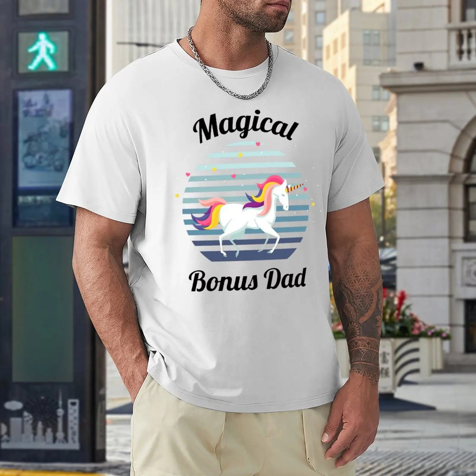 

Graphic Magical Bonus Dad... Bonus Dad Fathers Day Gift Top Tee Vintage Activity Competition Eur Size