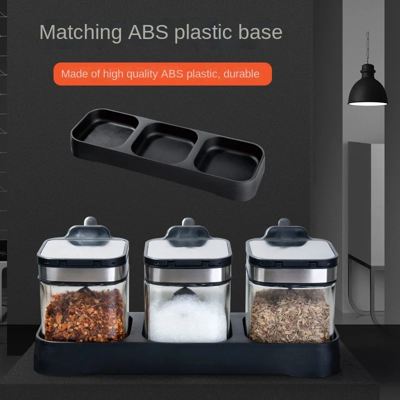 

Material Box Kitchen Household Seasoning Bottle Jar Combination Set Seasoning Bottle Jar Salt Pot Seasoning Storage Box