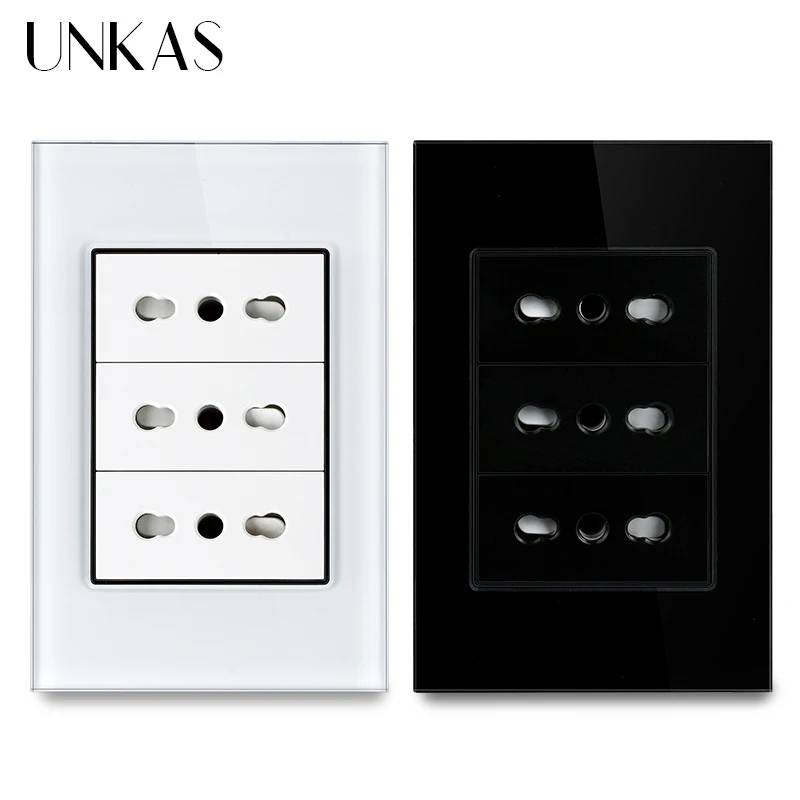 

Розетка из хрустального стекла UNKAS, белая, черная, 16 А