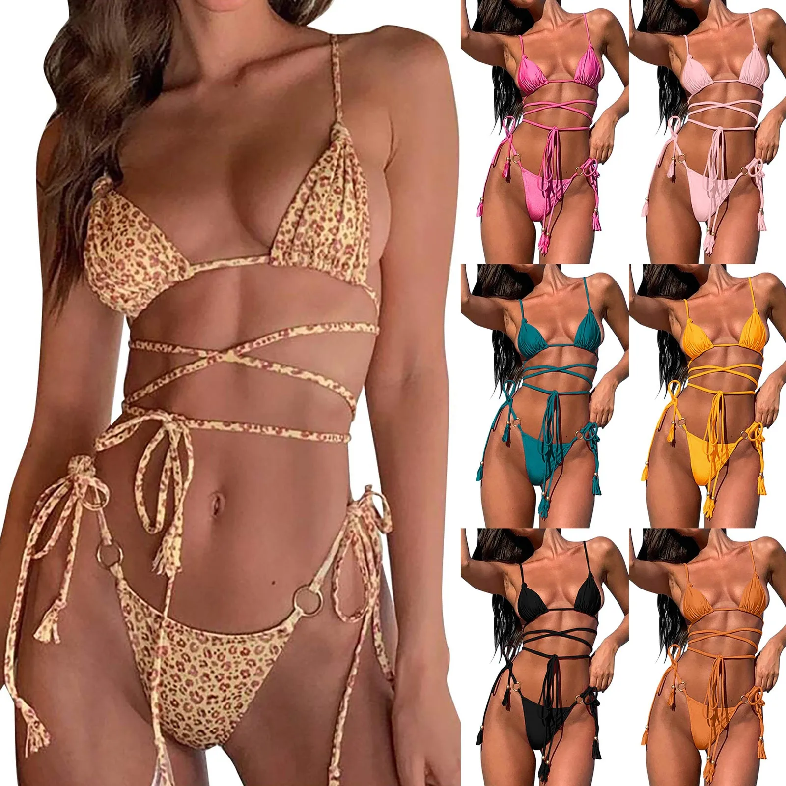 

Женский сексуальный комплект бикини с принтом, купальный костюм пуш-ап, купальник с высокой талией, женский купальник, купальник, бикини 2022 ...