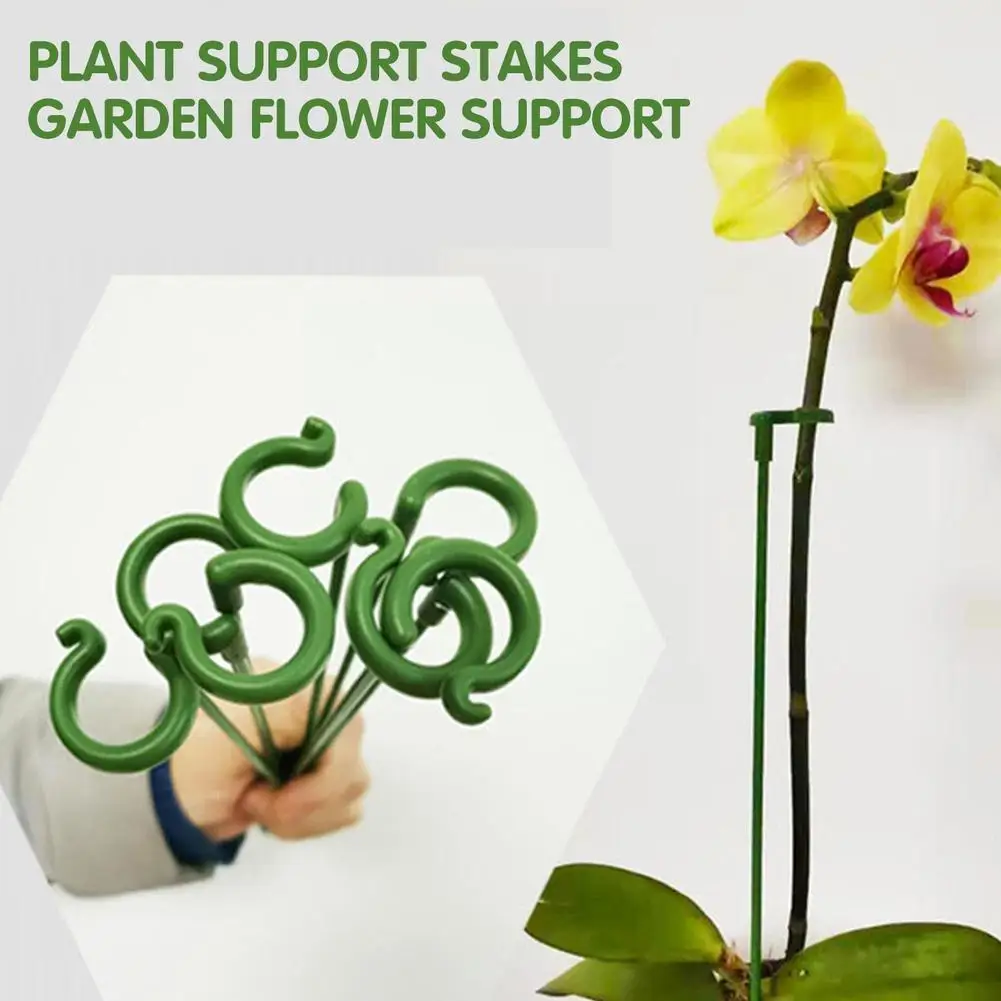 

10pcs Fiberglass Rod Plant Supports Flower Stand Reusable Protection Fixing Tool Gardening Supplies For Vegetable Holder Br D3A8