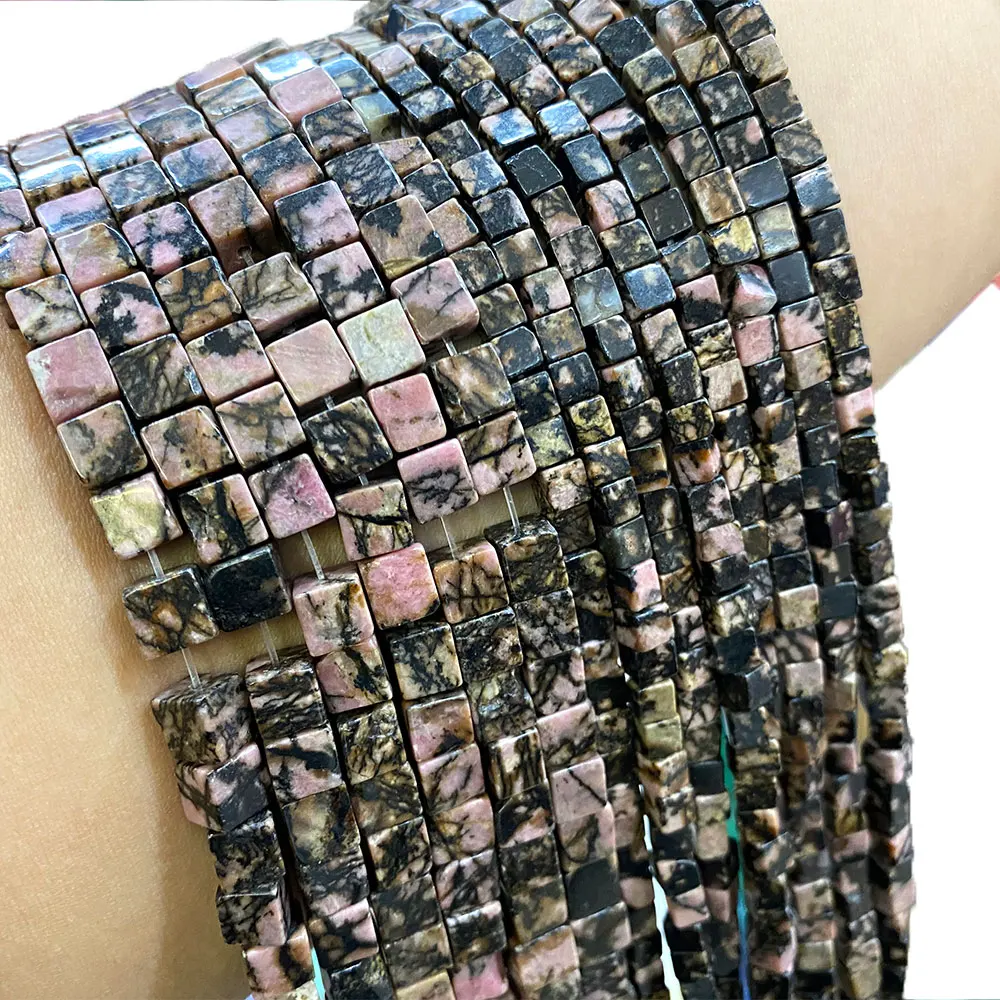 Новые Квадратные бусины из натурального камня нефрит лазурит Индия агат