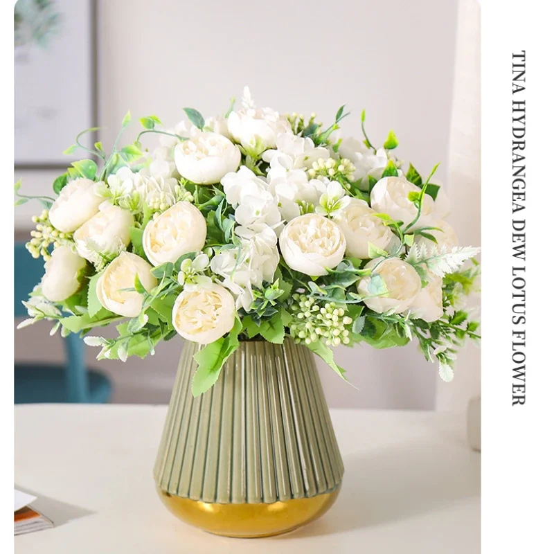 Свадебный декор шелковые искусственные цветы белый синий цвет искусственный