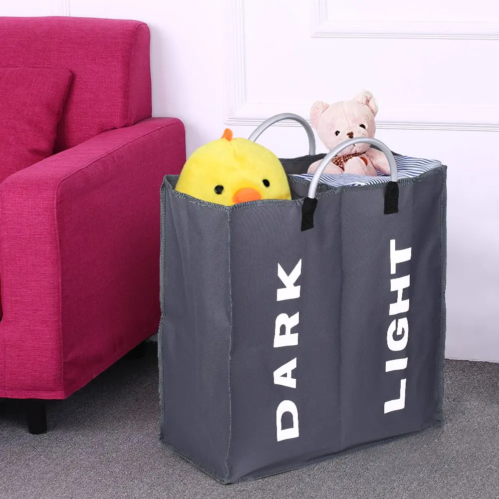 

Collapsable 2-section Laundry Bag Home Storage Tote Organization Bag Closet Bathroom Organizer Maletas De Viaje