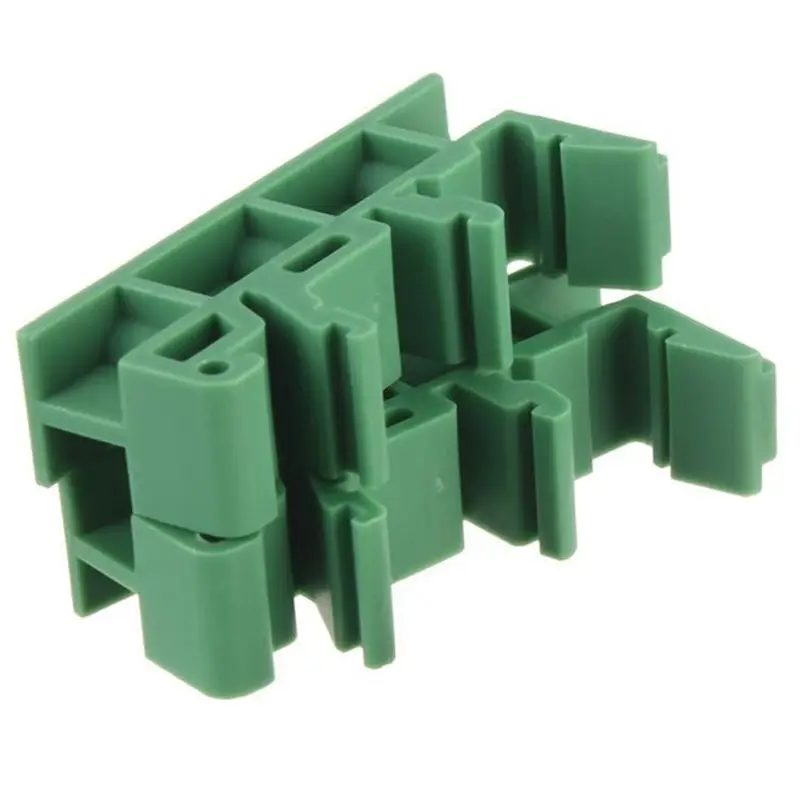 Фото Кронштейны для монтажа печатных плат CQMF-20Pcs DRG-01, зеленые, для монтажных направляющих DIN 35, запасные части для адаптеров №3